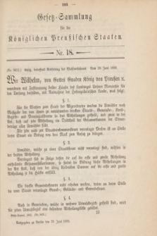 Gesetz-Sammlung für die Königlichen Preußischen Staaten. 1893, Nr. 18 (29 Juni)