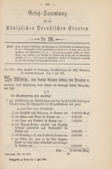 Gesetz-Sammlung für die Königlichen Preußischen Staaten. 1893, Nr. 19 (7 Juli)