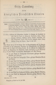 Gesetz-Sammlung für die Königlichen Preußischen Staaten. 1893, Nr. 20 (24 Juli)