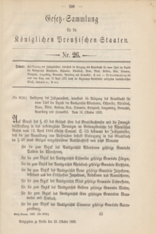 Gesetz-Sammlung für die Königlichen Preußischen Staaten. 1893, Nr. 26 (28 Oktober)
