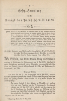 Gesetz-Sammlung für die Königlichen Preußischen Staaten. 1894, Nr. 5 (30 März)
