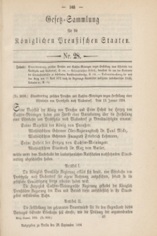 Gesetz-Sammlung für die Königlichen Preußischen Staaten. 1894, Nr. 28 (28 September)