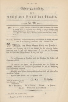 Gesetz-Sammlung für die Königlichen Preußischen Staaten. 1894, Nr. 29 (6 Oktober)
