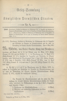 Gesetz-Sammlung für die Königlichen Preußischen Staaten. 1895, Nr. 8 (25 März)