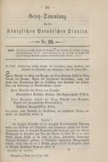 Gesetz-Sammlung für die Königlichen Preußischen Staaten. 1895, Nr. 26 (19 Juli)