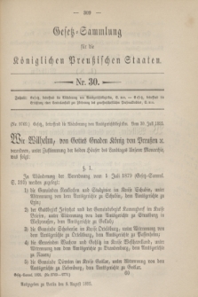 Gesetz-Sammlung für die Königlichen Preußischen Staaten. 1895, Nr. 30 (8 August)