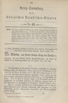 Gesetz-Sammlung für die Königlichen Preußischen Staaten. 1895, Nr. 43 (23 November)