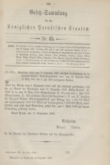 Gesetz-Sammlung für die Königlichen Preußischen Staaten. 1895, Nr. 45 (16 Dezember)