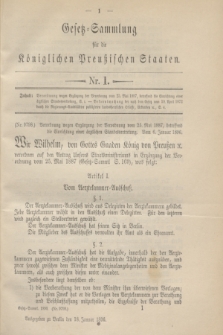 Gesetz-Sammlung für die Königlichen Preußischen Staaten. 1896, Nr. 1 (18 Januar)