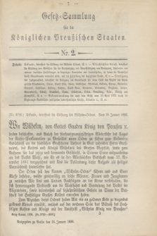 Gesetz-Sammlung für die Königlichen Preußischen Staaten. 1896, Nr. 2 (25 Januar)