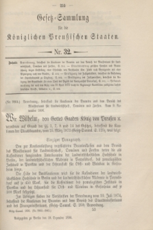 Gesetz-Sammlung für die Königlichen Preußischen Staaten. 1896, Nr. 32 (18 Dezember)