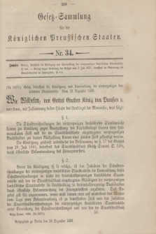 Gesetz-Sammlung für die Königlichen Preußischen Staaten. 1896, Nr. 34 (28 Dezember)