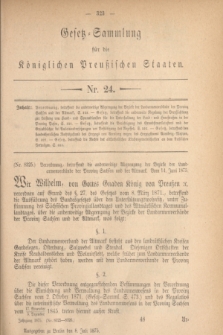 Gesetz-Sammlung für die Königlichen Preußischen Staaten. 1875, Nr. 24 (8 Juli)