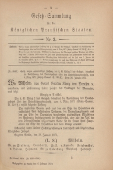 Gesetz-Sammlung für die Königlichen Preußischen Staaten. 1879, Nr. 3 (6 Februar)