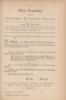 Gesetz-Sammlung für die Königlichen Preußischen Staaten. 1880, Nr. 10 (6 März)