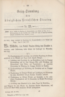Gesetz-Sammlung für die Königlichen Preußischen Staaten. 1888, Nr. 25 (4 Juli)