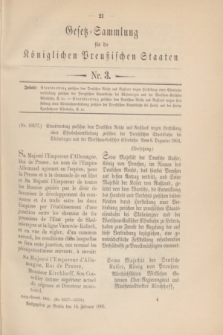 Gesetz-Sammlung für die Königlichen Preußischen Staaten. 1905, Nr. 3 (14 Februar)