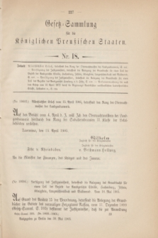 Gesetz-Sammlung für die Königlichen Preußischen Staaten. 1905, Nr. 18 (30 Mai)