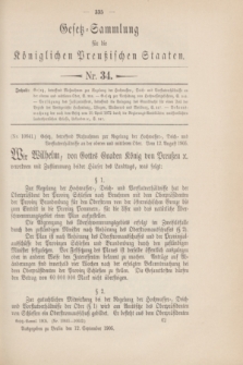 Gesetz-Sammlung für die Königlichen Preußischen Staaten. 1905, Nr. 34 (12 September)