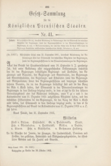 Gesetz-Sammlung für die Königlichen Preußischen Staaten. 1905, Nr. 41 (26 Oktober)