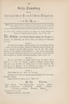 Gesetz-Sammlung für die Königlichen Preußischen Staaten. 1906, Nr. 13 (4 April)