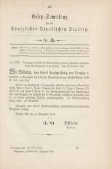 Gesetz-Sammlung für die Königlichen Preußischen Staaten. 1906, Nr. 45 (4 Dezember)