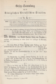 Gesetz-Sammlung für die Königlichen Preußischen Staaten. 1897, Nr. 3 (11 Fenruar)