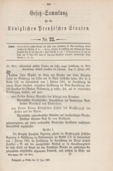Gesetz-Sammlung für die Königlichen Preußischen Staaten. 1897, Nr. 22 (10 Juni)
