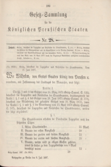 Gesetz-Sammlung für die Königlichen Preußischen Staaten. 1897, Nr. 28 (9 Juli)