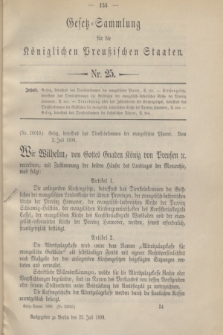 Gesetz-Sammlung für die Königlichen Preußischen Staaten. 1898, Nr. 25 (25 Juli) + dod.