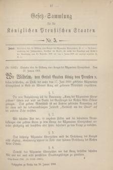 Gesetz-Sammlung für die Königlichen Preußischen Staaten. 1900, Nr. 5 (30 Januar)