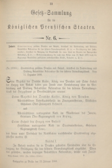 Gesetz-Sammlung für die Königlichen Preußischen Staaten. 1900, Nr. 6 (13 Februar)