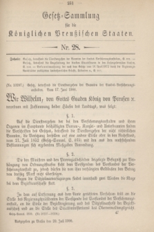 Gesetz-Sammlung für die Königlichen Preußischen Staaten. 1900, Nr. 28 (20 Juli)