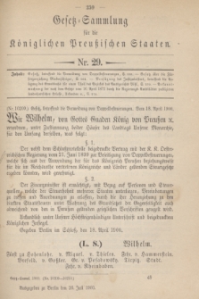 Gesetz-Sammlung für die Königlichen Preußischen Staaten. 1900, Nr. 29 (26 Juli)
