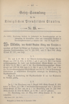 Gesetz-Sammlung für die Königlichen Preußischen Staaten. 1900, Nr. 35 (8 September)