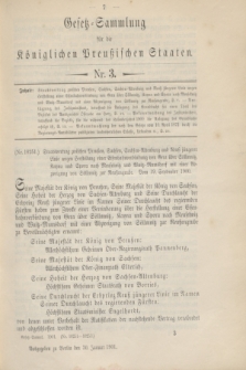 Gesetz-Sammlung für die Königlichen Preußischen Staaten. 1901, Nr. 3 (30 Januar)