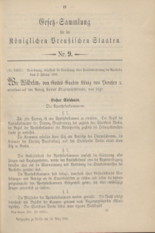 Gesetz-Sammlung für die Königlichen Preußischen Staaten. 1901, Nr. 9 (26 März)