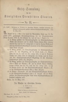 Gesetz-Sammlung für die Königlichen Preußischen Staaten. 1901, Nr. 11 (30 März)