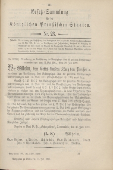 Gesetz-Sammlung für die Königlichen Preußischen Staaten. 1901, Nr. 23 (11 Juli)