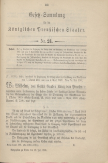 Gesetz-Sammlung für die Königlichen Preußischen Staaten. 1901, Nr. 24 (18 Juli)