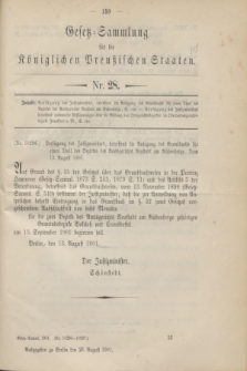 Gesetz-Sammlung für die Königlichen Preußischen Staaten. 1901, Nr. 28 (26 August)