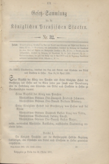 Gesetz-Sammlung für die Königlichen Preußischen Staaten. 1901, Nr. 32 (30 October)