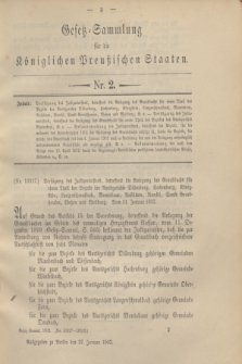 Gesetz-Sammlung für die Königlichen Preußischen Staaten. 1902, Nr. 2 (27 Januar)