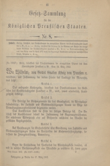 Gesetz-Sammlung für die Königlichen Preußischen Staaten. 1902, Nr. 8 (27 März) + dod.