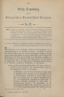 Gesetz-Sammlung für die Königlichen Preußischen Staaten. 1902, Nr. 17 (24 Mai)
