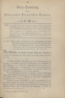 Gesetz-Sammlung für die Königlichen Preußischen Staaten. 1902, Nr. 19 (30 Mai)