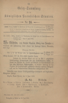 Gesetz-Sammlung für die Königlichen Preußischen Staaten. 1902, Nr. 24 (16 Juni)