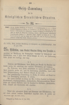 Gesetz-Sammlung für die Königlichen Preußischen Staaten. 1902, Nr. 32 (12 Juli)