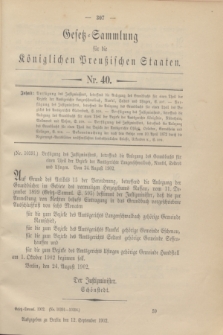 Gesetz-Sammlung für die Königlichen Preußischen Staaten. 1902, Nr. 40 (12 September)