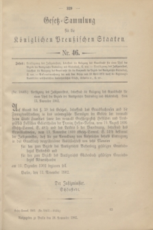 Gesetz-Sammlung für die Königlichen Preußischen Staaten. 1902, Nr. 46 (28 November)